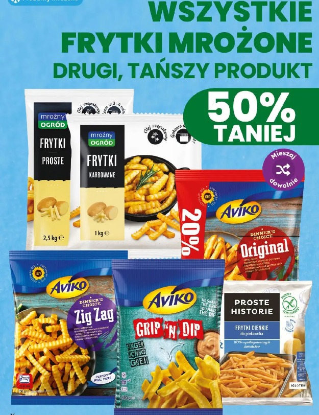 Wszystkie frytki mrożone