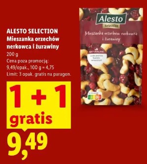 Alesto Selection Mieszanka orzechów nerkowca i żurawiny