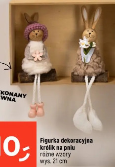 Figurka dekoracyjna królik na pniu