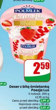 Deser z bitą śmietanką Poezja Lux