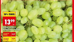 Winogrona jasne bezpestkowe