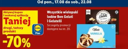 Wszystkie wielopaki lodów Bon Gelati i Gelatelli