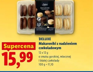 Deluxe Makaroniki z nadzieniem czekoladowym