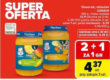Deserek, obiadek GERBER