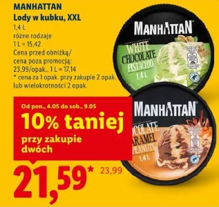 Manhattan Lody w kubku, XXL
