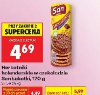 Herbatniki holenderskie w czekoladzie San Łakotki