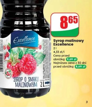 Syrop malinowy Excellence