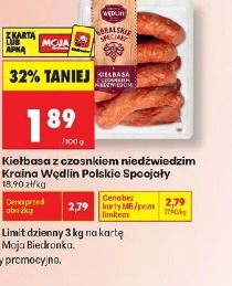 Kiełbasa z czosnkiem niedźwiedzim Kraina Wędlin Polsko Specjały