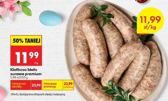 Kiełbasa biała surowa premium