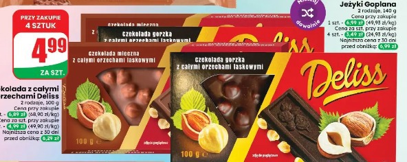 Czekolada z całymi orzechami Deliss