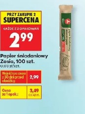 Papier śniadaniowy Zosia, 100 szt.