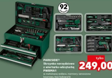 Parkside Skrzynka narzędziowa z wiertarko-wkrętarką PWBMA1