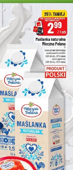 Maślanka naturalna Mleczna Polana