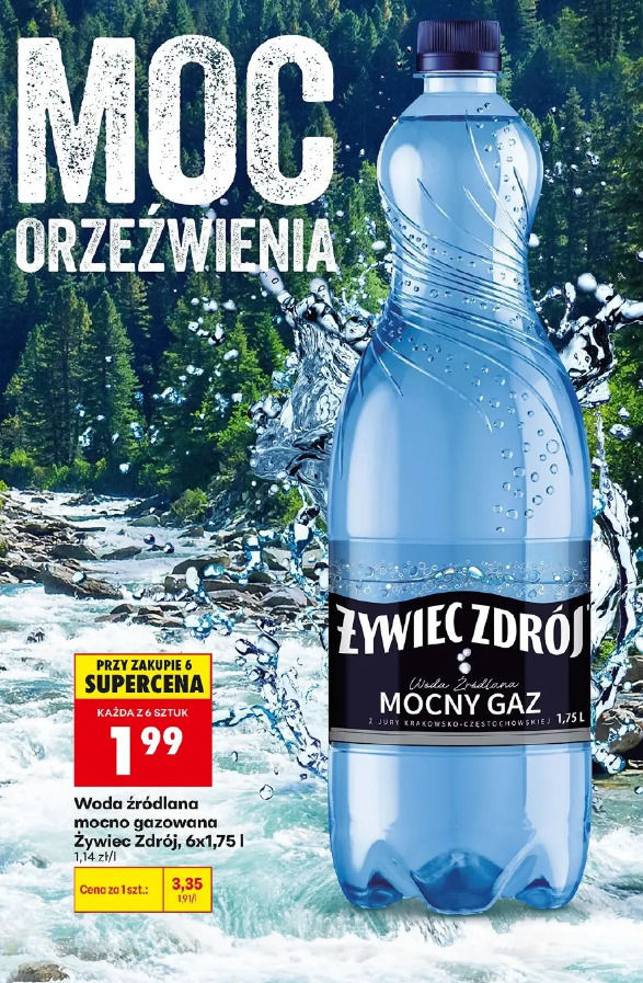 Żywiec Zdrój woda źródlana mocno gazowana