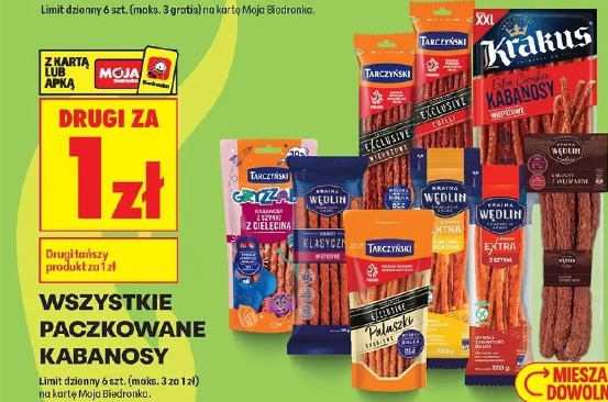 Wszystkie paczkowane kabanosy