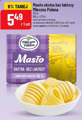 Masło ekstra bez laktozy Mleczna Polana
