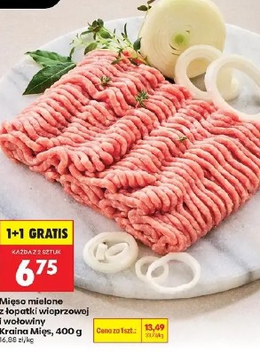 Mięso mielone z łopatki wieprzowej i wołowiny Kraina Mięs