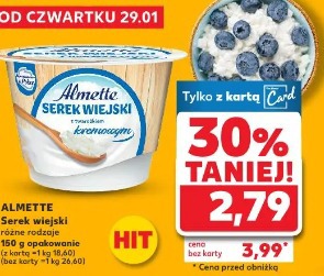 Serek wiejski z truskawkami kremowymi Almette