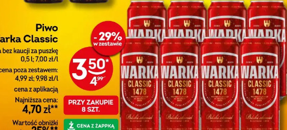 Piwo Warka Classic