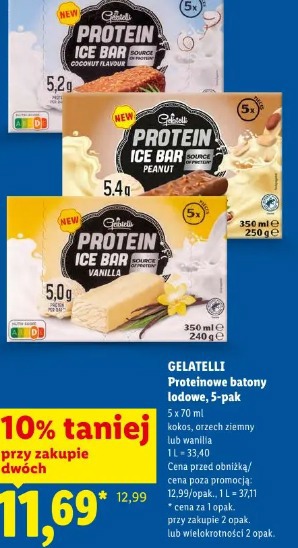 Gelatelli Proteinowe batony lodowe, 5-pak