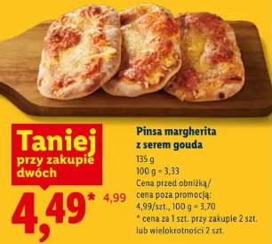 Pinsa margherita z serem gouda