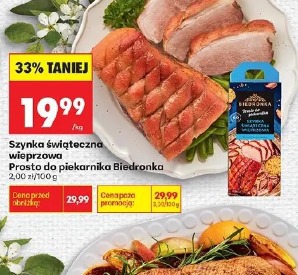 Szynka świąteczna wieprzowa Prosto do piekarnika Biedronka