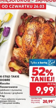 K-Stąd Takie Dobre Kaczka faszerowana jabłkami i żurawiną lub kaszą i grzybami