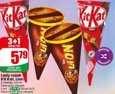Lody rożek Kit Kat, Lion