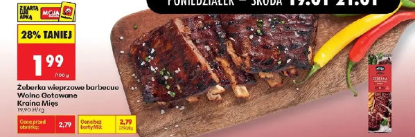 Żeberka wieprzowe barbecue Wolno Gotowane Kraina Mięs