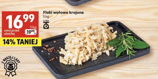 Flaki wołowe krojone