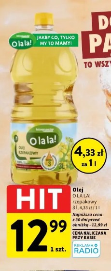 Olej O LA LA! rzepakowy