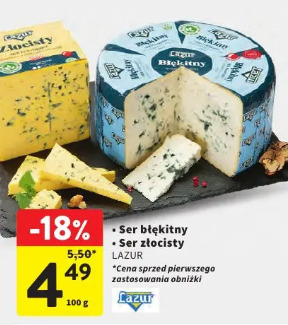 Ser błękitny/żółty Lazur