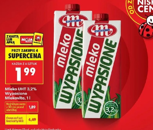 Mleko UHT 3,2% Wypasione Mlekovita