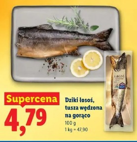 Dziki łosoś, tusza wędzona na gorąco