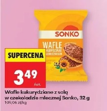 Wafle kukurydziane z solą w czekoladzie mlecznej Sonko