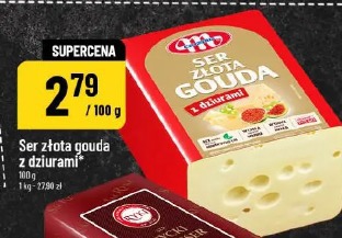 Ser złota gouda z dziurami