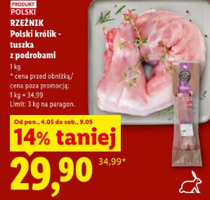 Rzeźnik Polski królik - tuszka z podrobami