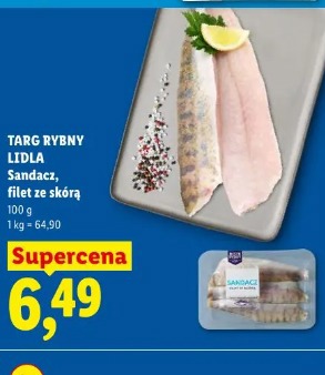 Targ Rybny Lidla Sandacz, filet ze skórą