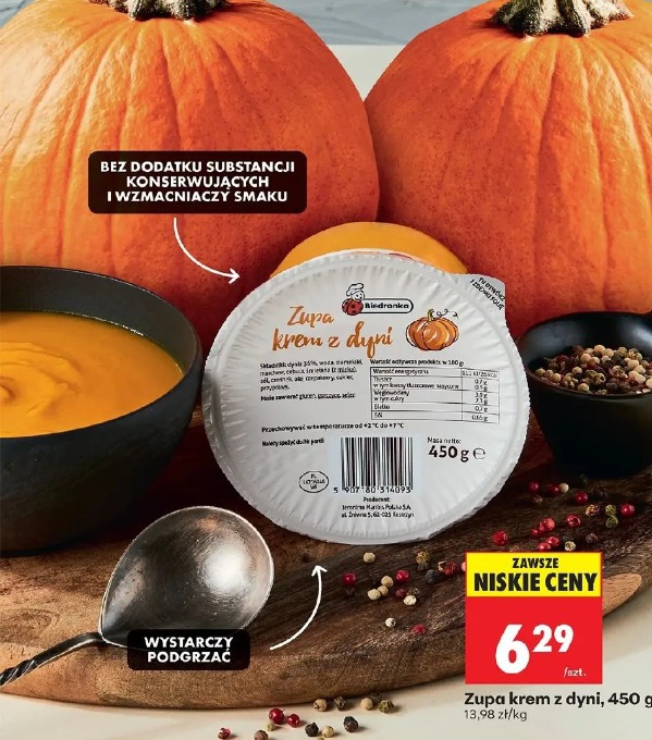 Zupa krem z dyni Biedronka