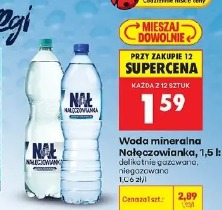 Woda mineralna Nałęczowianka, 1.5 l: niegazowana, gazowana