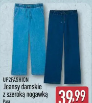 Up2fashion Jeansy damskie z szeroką nogawką