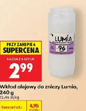 Wkład olejowy do zniczy Lumia