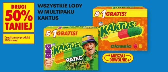 Wszystkie lody w multipaku Kaktus