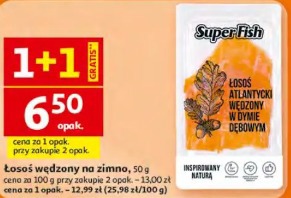 Łosoś atlantycki wędzony w dymie dębowym SuperFish