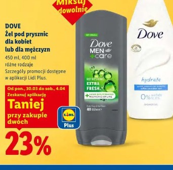 Dove żel pod prysznic dla kobiet lub dla mężczyzn