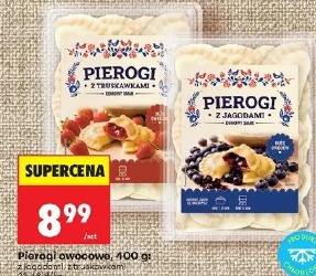 Pierogi owocowe z jagodami i truskawkami