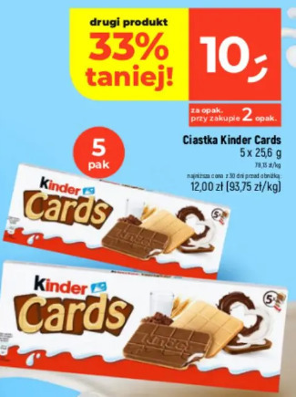 Ciastka Kinder Cards