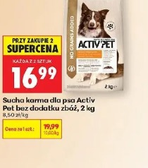 Sucha karma dla psa Activ Pet Bez dodatku zbóż