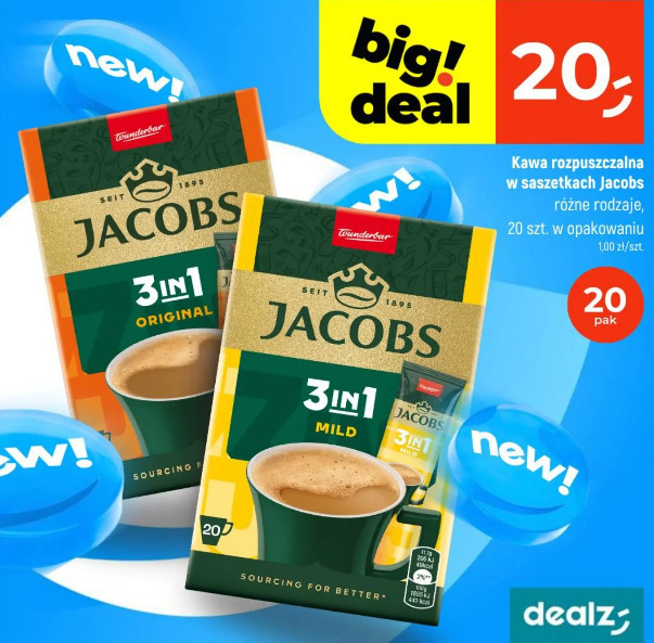 Jacobs kawa rozpuszczalna w saszetkach