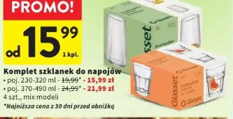 Komplet szklanek do napojów
